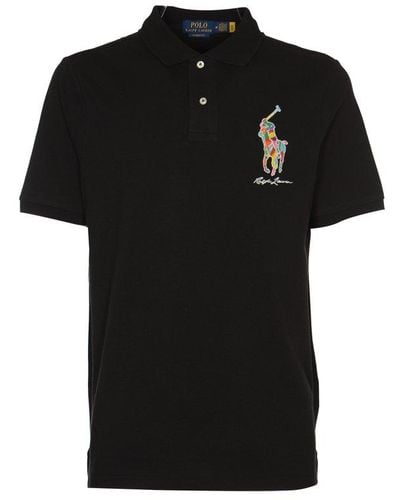 Polo Ralph Lauren Pony Embroidered Polo Shirt - Black