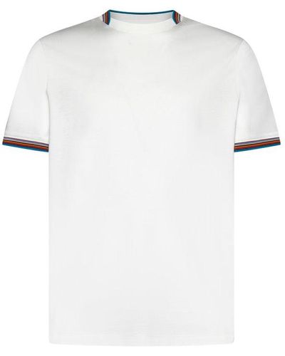 Paul Smith Signature Stripe Trim T-shirt - White