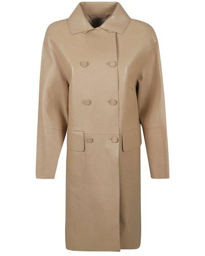Ermanno Scervino Double-breasted Long Coat - Natural