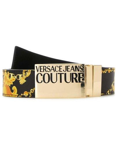 Versace Jeans Couture Chain Couture Print Buckle Belt - White
