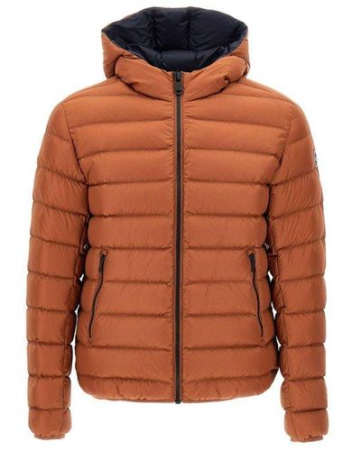 Colmar Zipped Hooded Padded Jacket - Orange