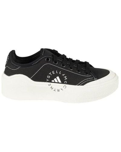 adidas By Stella McCartney Court Lace-up Trainers - Black