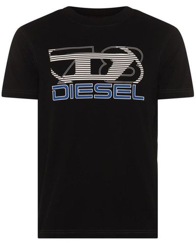 DIESEL Multicolour Cotton T-shirt - Black