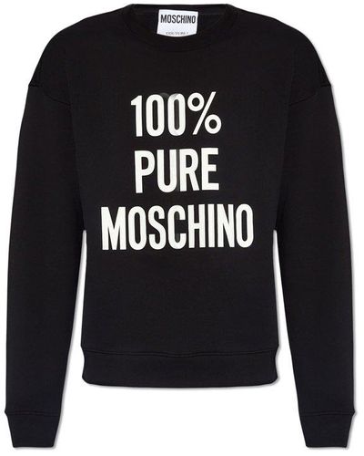 Moschino Sweatshirt With Logo, - Black