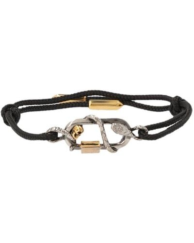 Alexander McQueen Snake Bracelet - Black
