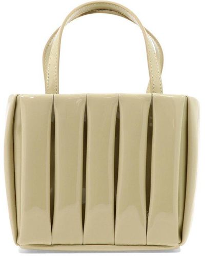 THEMOIRÈ Ginger Panelled Strapped Tote Bag - White