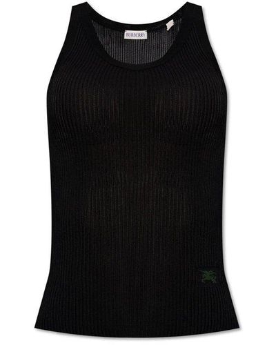 Burberry Ribbed Top - Black