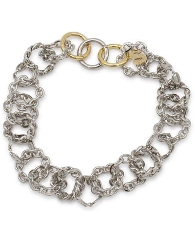 Sacai Hoop Detailed Necklace - Metallic