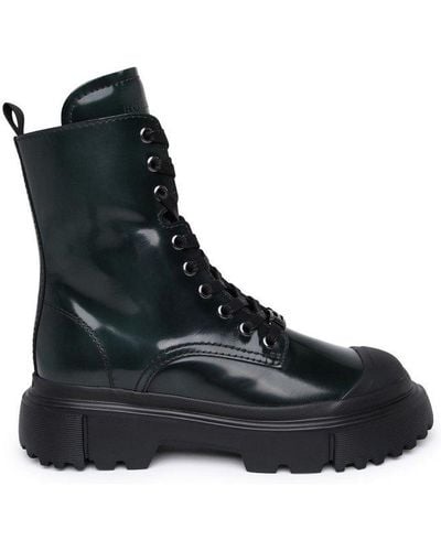 Hogan H619 Combat Boots - Black