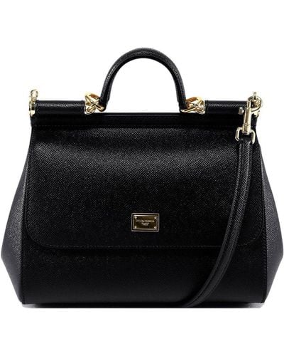Dolce & Gabbana Sicily Medium Shoulder Bag - Black