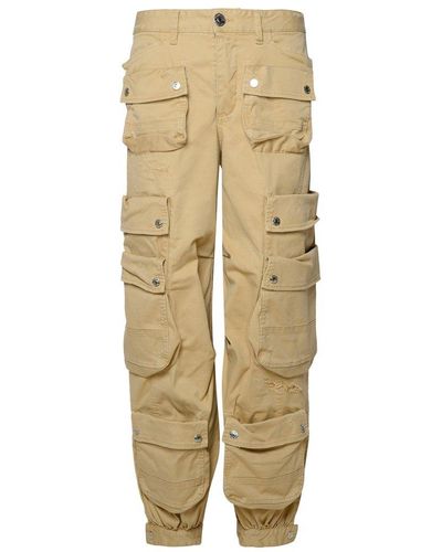DSquared² Pocket Detailed Cargo Trousers - Natural
