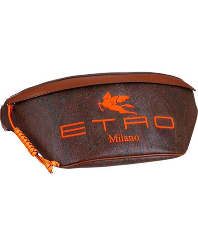 Etro Paisley-printed Zipped Belt Bag - Red