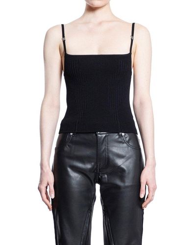 MISBHV Stretched Ribbed-knitted Top - Black
