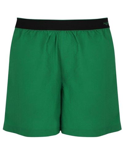 Bottega Veneta Reverse Logo Embroidered Swim Shorts - Green