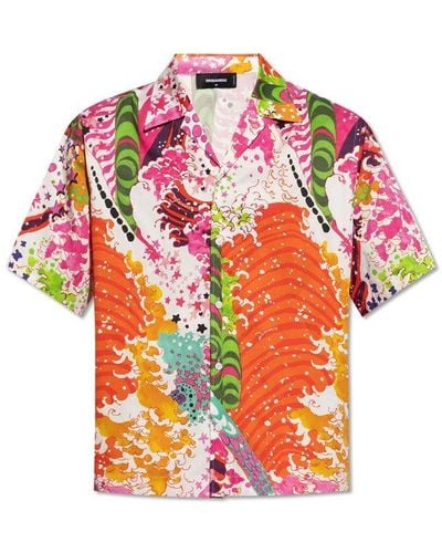 DSquared² Psychedelic Dreams Hawaii Shirt - Multicolor