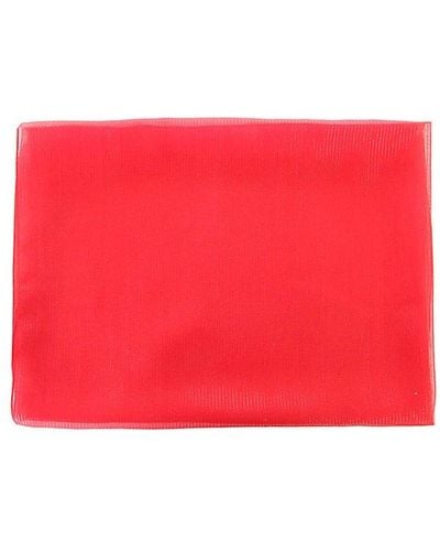 Emporio Armani Fine Knit Scarf - Red