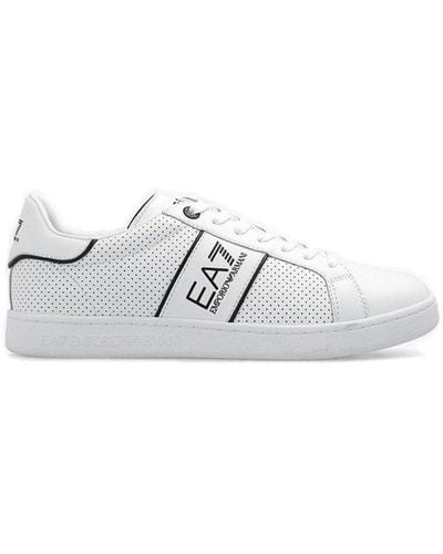 EA7 Sneakers With Logo - White