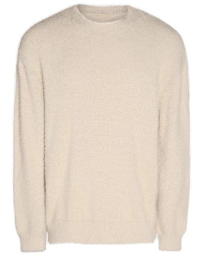 Dries Van Noten Long Sleeved Crewneck Sweater - Natural