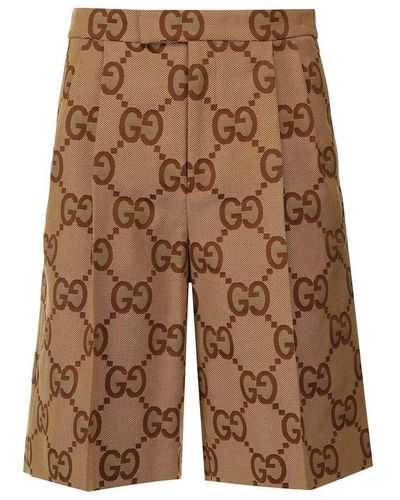 Gucci Men's GG-Trimmed Relaxed-Fit Shorts