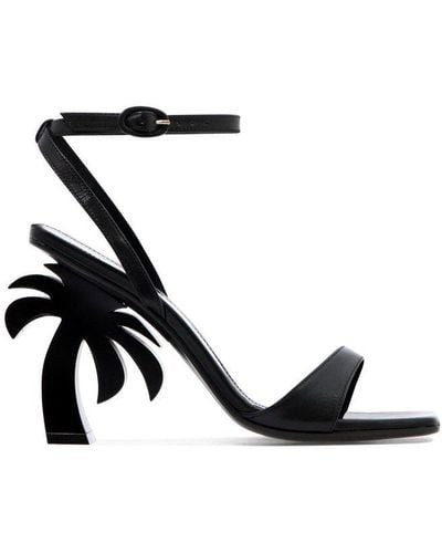 Palm Angels Palm Beach Ankle Buckle Sandals - Black