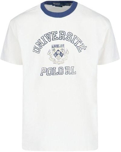 Polo Ralph Lauren Logo Printed Crewneck T-shirt - White