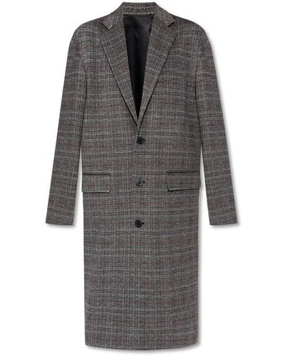 Balenciaga Checked Coat - Gray