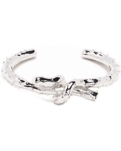 Acne Studios Knot Cuff Bracelet - White