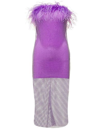 GIUSEPPE DI MORABITO Embellished Sleeveless Mini Dress - Purple