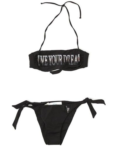 Alberta Ferretti Sequinned Bikini - Black
