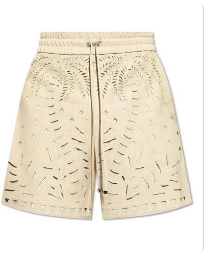 Amiri Cut-out Drawstring Shorts - Natural