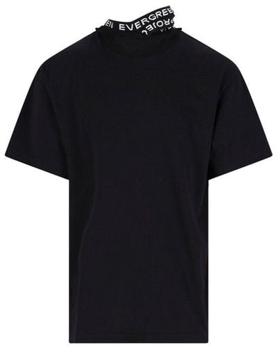 Y. Project Logo-tape Cut-out Short-sleeved T-shirt - Black
