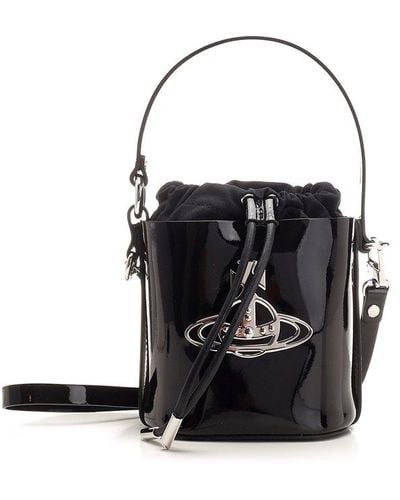 Vivienne Westwood Daisy Small Drawstring Bucket Bag - Black