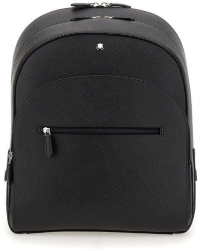 Men backpack Montblanc Meinsterstuck 130914 black leather small