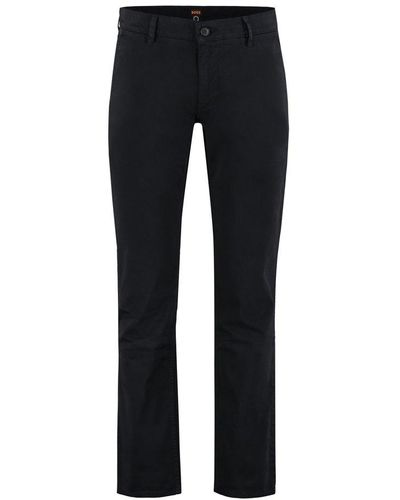 BOSS Slim-fit Stretched Pants - Black