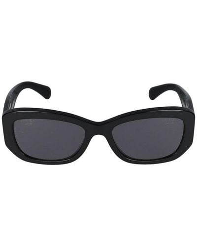 Chanel Rectangle-frame Sunglasses - Black