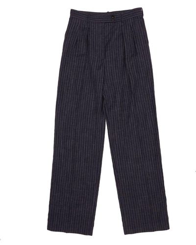 Loro Piana Rustin Striped Trousers - Blue