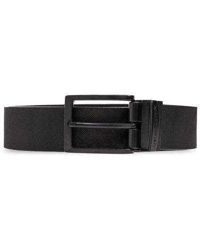 Emporio Armani Reversible Belt, - Black
