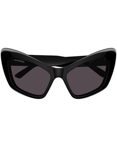 Balenciaga Cat-eye Frame Sunglasses - Black