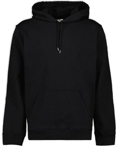 Courreges Ac Logo Embroidered Drawstring Hoodie - Black