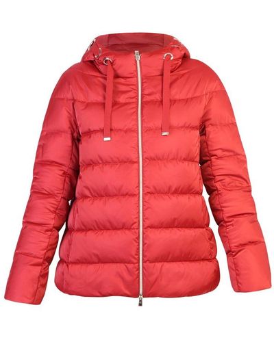 Herno Hooded Padded Jacket - Red