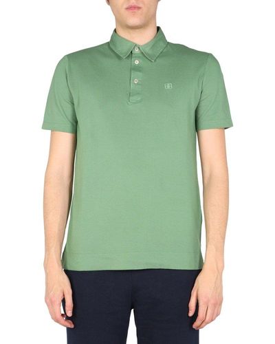 Ballantyne Logo Embroidered Short-sleeved Polo Shirt - Green