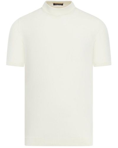 Roberto Collina Mock-neck Knit T-shirt - White