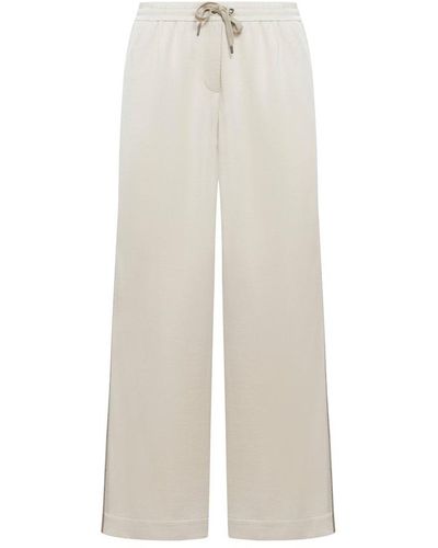 Brunello Cucinelli Drawstring Waistband Relaxed-fit Trousers - White