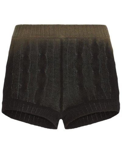 Etro Shorts In Shaded Wool Knit - Black