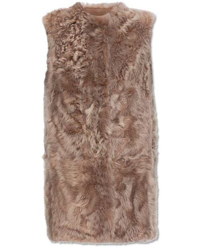 Dolce & Gabbana Faux Fur Vest - Brown