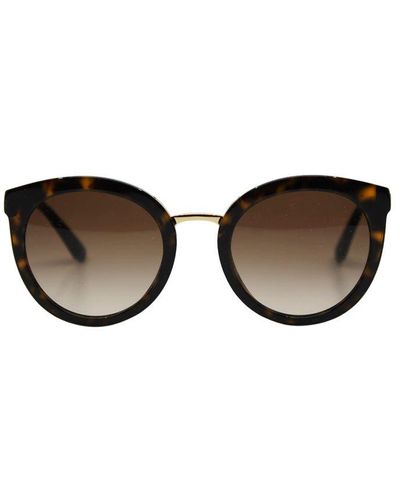 Dolce & Gabbana Round Frame Sunglasses - Brown