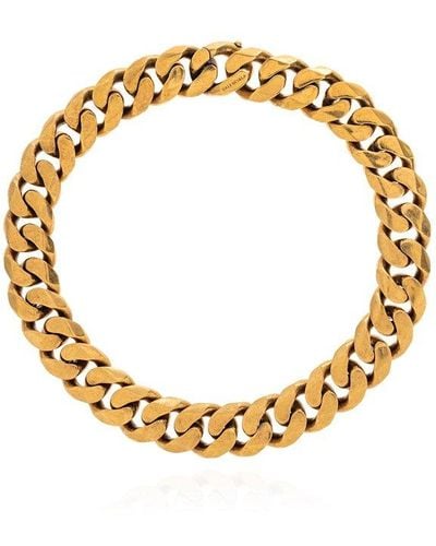 Balenciaga Brass Necklace, - Metallic