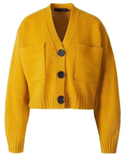 Proenza Schouler Cashmere Cropped Cardigan - Yellow