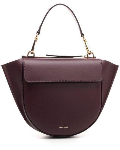 Wandler Hortensia Leather Shoulder Bag - Purple