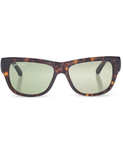 Balenciaga 'city Square' Sunglasses, - Brown